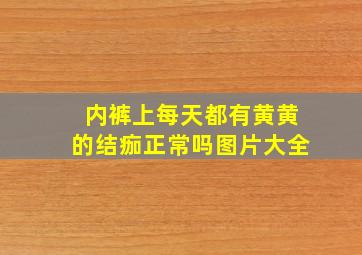 内裤上每天都有黄黄的结痂正常吗图片大全