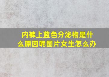 内裤上蓝色分泌物是什么原因呢图片女生怎么办