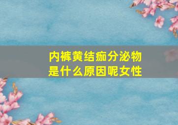 内裤黄结痂分泌物是什么原因呢女性