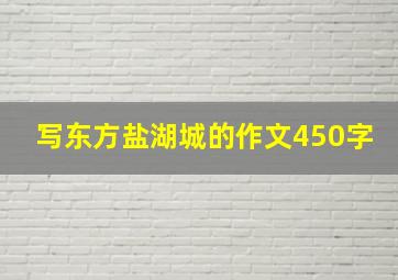 写东方盐湖城的作文450字