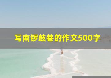 写南锣鼓巷的作文500字