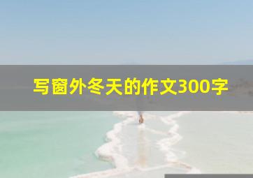 写窗外冬天的作文300字