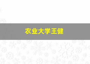 农业大学王健