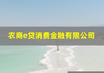 农商e贷消费金融有限公司