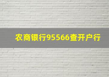 农商银行95566查开户行