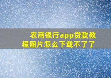 农商银行app贷款教程图片怎么下载不了了