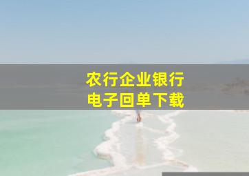 农行企业银行电子回单下载