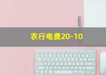 农行电费20-10