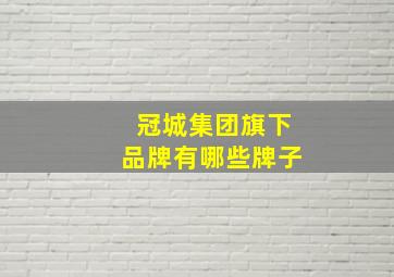 冠城集团旗下品牌有哪些牌子