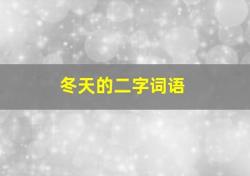 冬天的二字词语