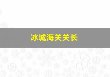 冰城海关关长