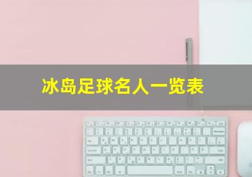 冰岛足球名人一览表