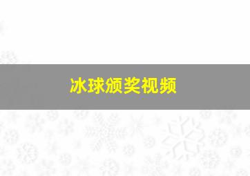 冰球颁奖视频