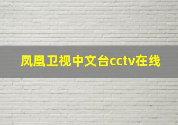 凤凰卫视中文台cctv在线