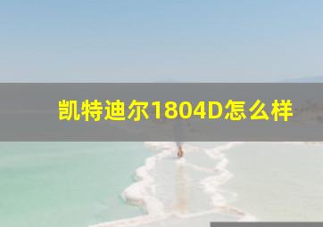 凯特迪尔1804D怎么样