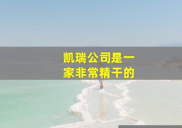 凯瑞公司是一家非常精干的