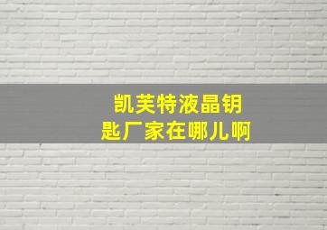 凯芙特液晶钥匙厂家在哪儿啊