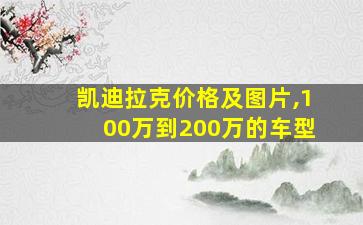 凯迪拉克价格及图片,100万到200万的车型