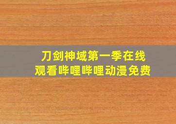 刀剑神域第一季在线观看哔哩哔哩动漫免费