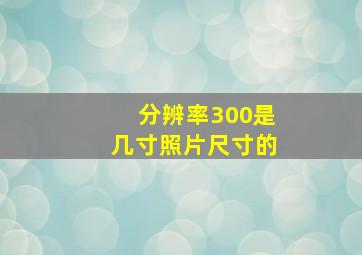 分辨率300是几寸照片尺寸的