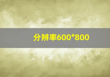 分辨率600*800