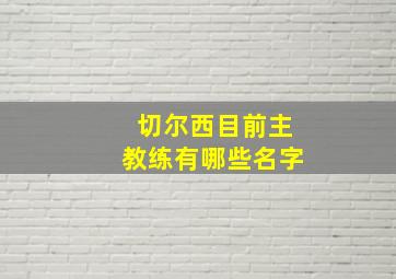 切尔西目前主教练有哪些名字