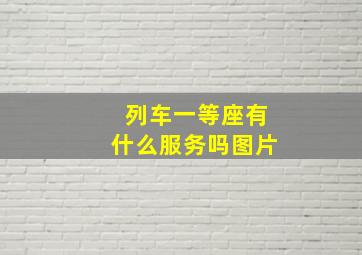 列车一等座有什么服务吗图片