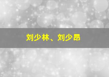 刘少林、刘少昂