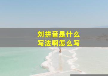 刘拼音是什么写法啊怎么写