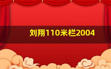 刘翔110米栏2004