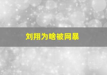 刘翔为啥被网暴