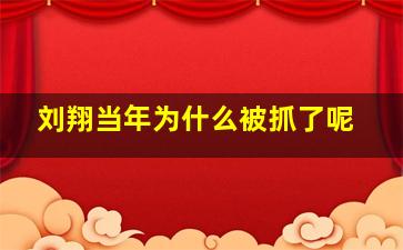 刘翔当年为什么被抓了呢