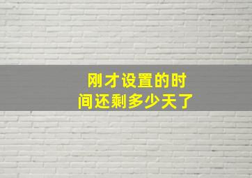 刚才设置的时间还剩多少天了