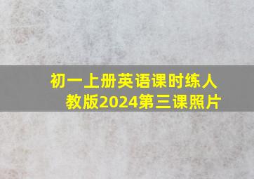 初一上册英语课时练人教版2024第三课照片