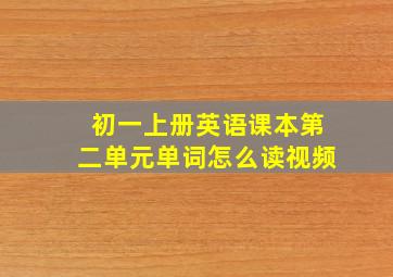 初一上册英语课本第二单元单词怎么读视频