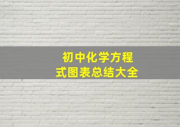 初中化学方程式图表总结大全