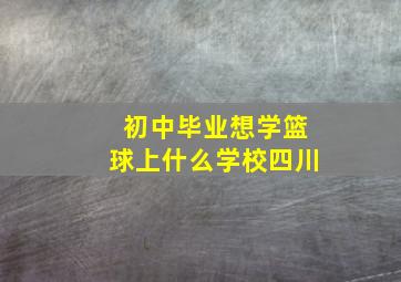 初中毕业想学篮球上什么学校四川