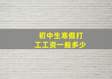 初中生寒假打工工资一般多少