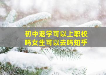 初中退学可以上职校吗女生可以去吗知乎