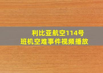 利比亚航空114号班机空难事件视频播放