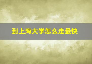 到上海大学怎么走最快