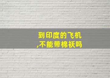 到印度的飞机,不能带棉袄吗