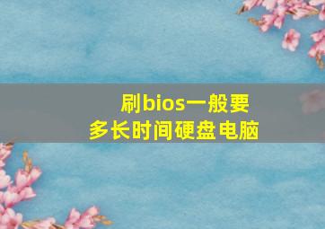 刷bios一般要多长时间硬盘电脑