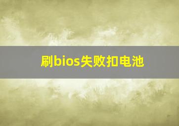 刷bios失败扣电池