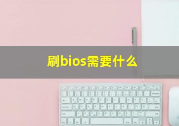 刷bios需要什么