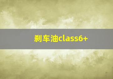 刹车油class6+