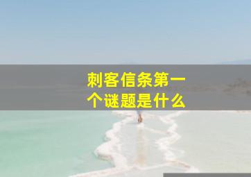 刺客信条第一个谜题是什么