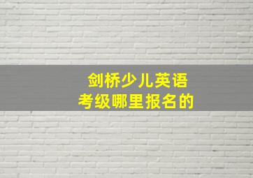 剑桥少儿英语考级哪里报名的