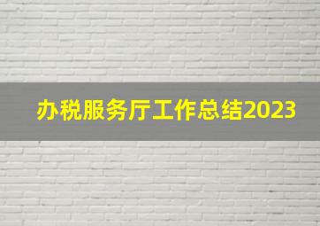 办税服务厅工作总结2023