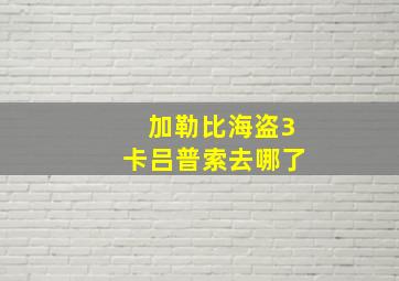 加勒比海盗3卡吕普索去哪了